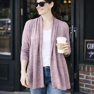 Alternative Apparel Cardigan Large L 100% Cotton Convertible Wrap Drape Mauve